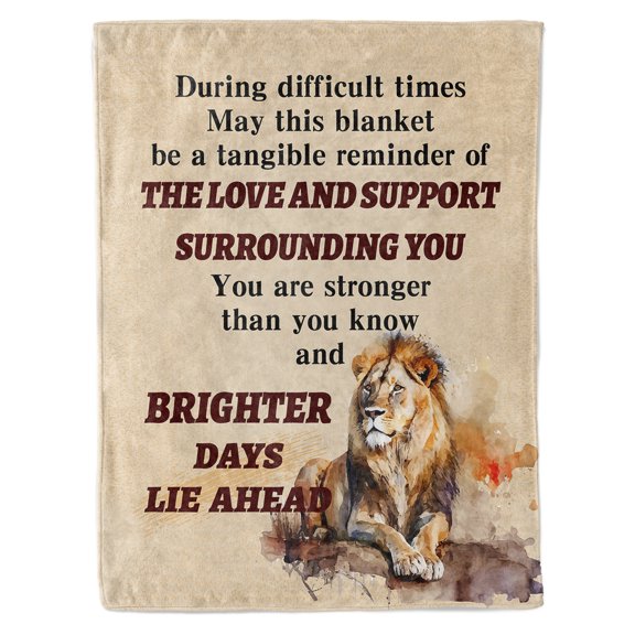 Funnil Throw Blanket for Depressive Encouragement Bed Couch Decor 50"x60" Beige