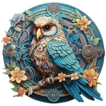 Funnil Wooden Jigsaw Puzzles for Adults Wooden Puzzle Toys Unique Shape Wise Owl Puzzle for Kids,Family Puzzles 9.7*9.4 in 197 PCS