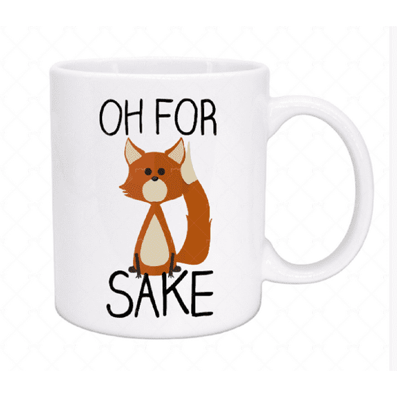 Funnli Fox Ceramic Coffee Mugs Novelty Birthday Gifts Ideas White