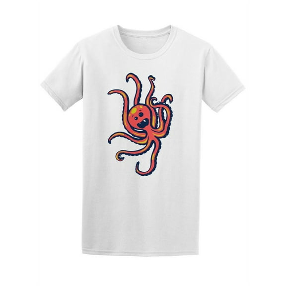 Funnny Crazy Octopus T-Shirt Men -Image by Shutterstock, Male Small