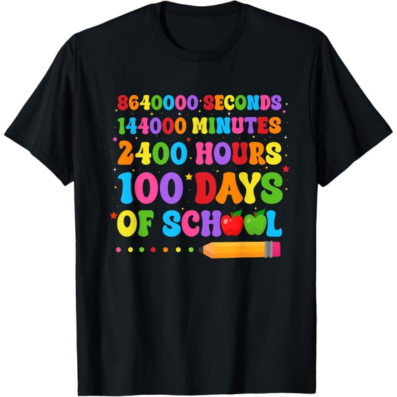 Funny 100 Days Of School 100 Days Smarter Math Teacher Kids T-Shirt