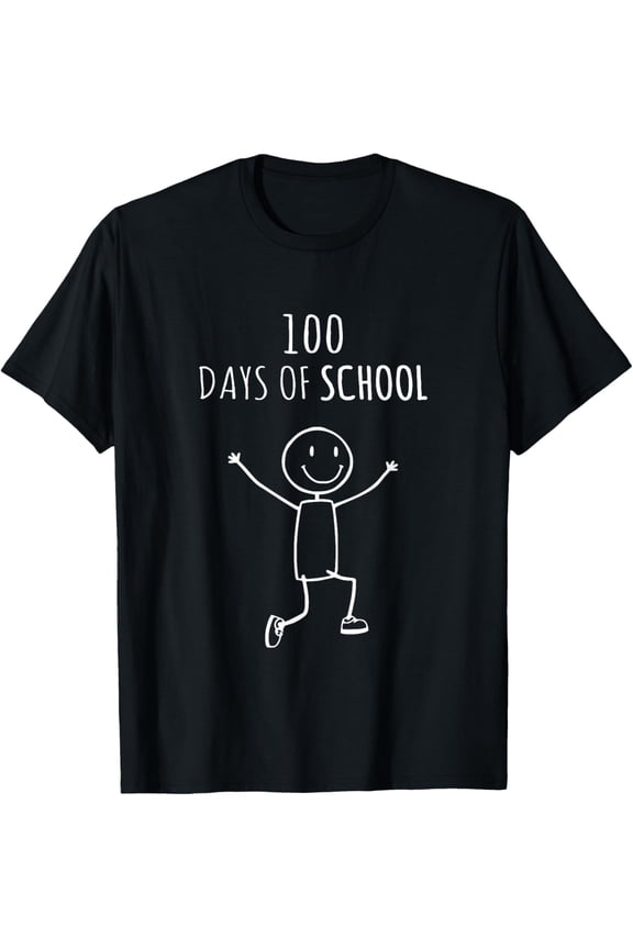 Funny 100 Days of School Stick Man for Teachers Adult Adult T-shirt