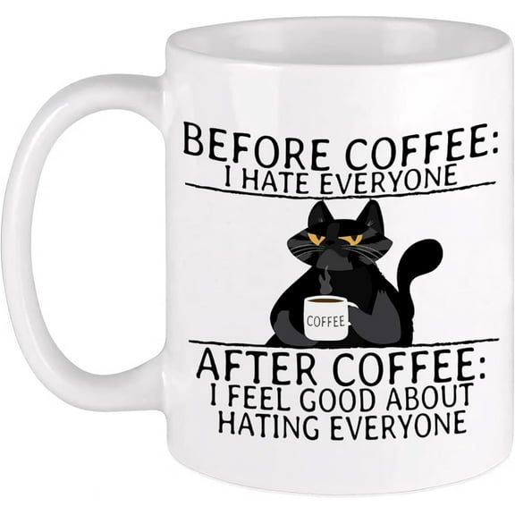 Funny 11oz Coffee Milk Tea Mug Cup Ceramic Mugs Cat Gifts for Cat Lovers Women,Cat Lover Mugs,Cat Ceramic Cup,Cat Coffee Mugs for Cat Lovers