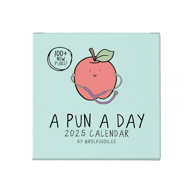 Funny 12 Month Calendar New For 2025, 12 All New Puns in a Large