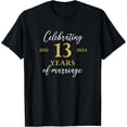 thumbnail image 1 of Funny 13 Years of Marriage 2011 13th Wedding Anniversary T-Shirt men and women can wear, black, white, gifts, 1 of 4