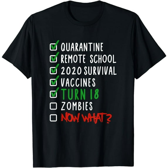 Funny 18th Birthday Gift I 18 Years I 2003 2021 I Quarantine T-Shirt