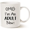 thumbnail image 1 of Funny 18th Birthday Gifts for Son, Daughter, Children, Best Friend, OMG I''m An Adult Now Coffee Mug, Born In 2005 2006 Year Gift for 18 Year Old White 11 Oz, 1 of 2