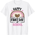 thumbnail image 1 of Funny 1st Day of School | Happy First Day of School Teacher T-Shirt White Large, 1 of 4