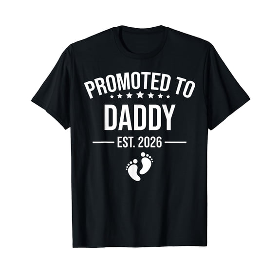 Funny 1st Time Dad EST 2026 New Dad New First Fathers Day T-Shirt