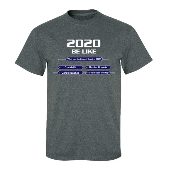 Funny 2020 Be Like Unisex Short Sleeve T-shirt-Dark Heather-xl