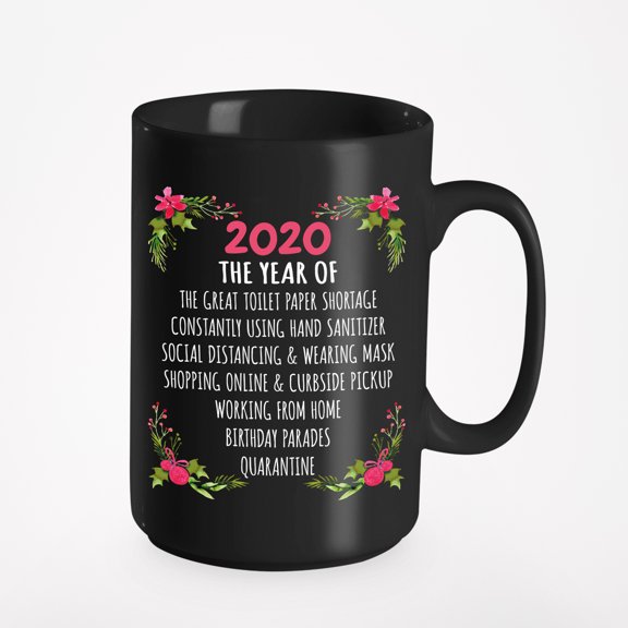 Funny 2020 Christmas or Stuff, Kitchen Accessories, Black 15oz Ceramic Mug
