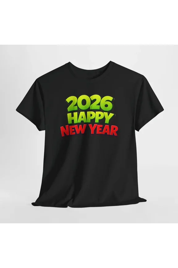 Funny 2026 Happy New Year Celebration Eve Holiday Seasonal Graphic Design Unisex T-Shirt ,up to size 5XL