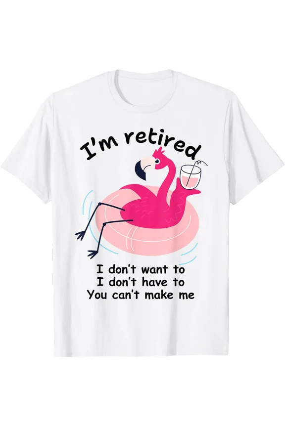 Funny 2026 Retirement Flamingo Vacation Retired Party Women T-Shirt