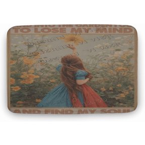 Funny 20x32 Inches Bath Rug Into The Garden I Go to Lose My Mind Quote, Soft & Non-Slip for Bathroom, Bedroom, Kitchen Gift for Women, Teens, Garden Lovers