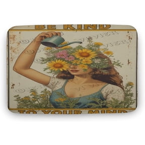 Funny 20x32 Inches Bath Rug Be Kind to Your Mind Quote with Soft, Non-Slip Backing Ideal for Bathroom, Bedroom, Living Room Gift for Women, Teens, Kids Perfect