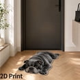 thumbnail image 1 of Funny 2D Dog Shaped Floor Mat, Soft Non-Slip Fleece Door Rug for Entryway Bedroom Bathroom, Cute Pet Print Indoor Carpet, 23.6 x 15.10 Inch Multicolor, 1 of 6