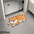 thumbnail image 1 of Funny 2D Dog Shaped Floor Mat, Soft Non-Slip Fleece Door Rug for Entryway Bedroom Bathroom, Cute Pet Print Indoor Carpet, 23.6 x 15.9 Inch Multicolor, 1 of 6