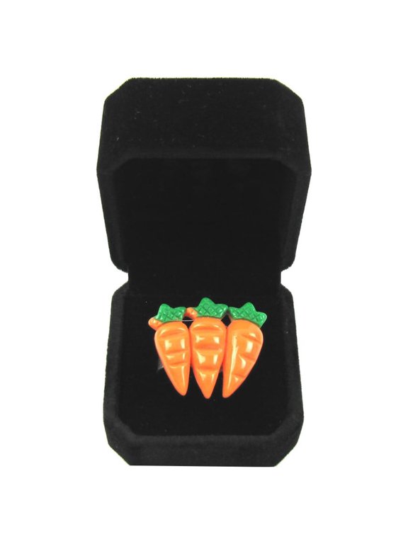Funny 3 Carrot Karat Novelty Engagement Ring In Box Practical Joke Wedding Jewelry Prank Gag Gift