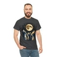 thumbnail image 1 of Funny 3 Cats with Moon meme for cat lover Unisex Heavy Cotton Tee, 1 of 8