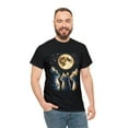 thumbnail image 1 of Funny 3 Cats with Moon meme for cat lover Unisex Heavy Cotton Tee, 1 of 8