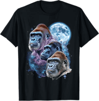 Funny 3 Moon Gorilla Great Ape Art For Men, Women - Walmart.com