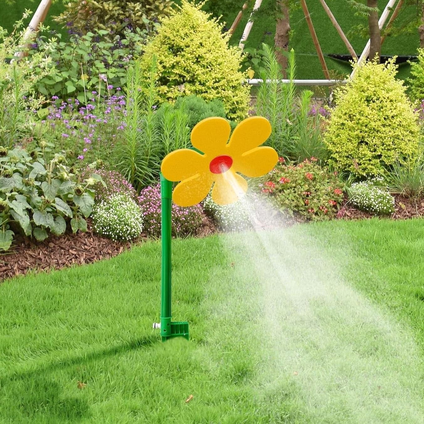 Funny 360° Rotating Sun Flower Sprinkler, Dancing Daisy Garden Water Sprayer For Yard Outdoor Kids Play