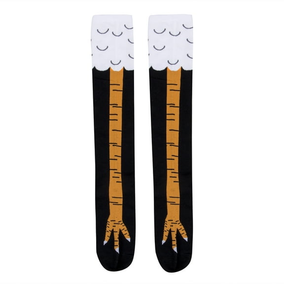 Funny 3D Chicken High Socks Cartoon Animals Thigh Stockings Creative Womens Mens