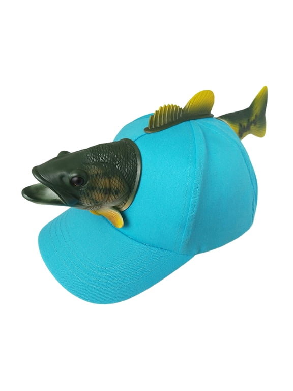 Novelty 3D Fish Baseball Hat Birthday Party Creative Fish Hat Holiday Headwear Creative Fish Hat Holiday Headwear