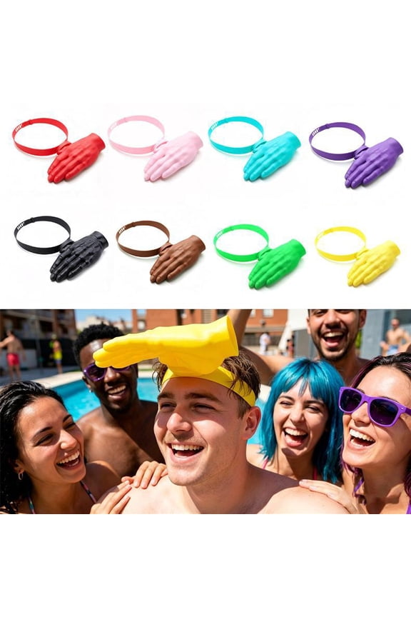 Funny 3D Hand Palm Sun Visor Headband - Novelty Sun Protection Hat, Creative Outdoor UV Protection Cap, Gag Gift for Beach, Party, Festival, Photography, One Size Fits All(Multiple colors)