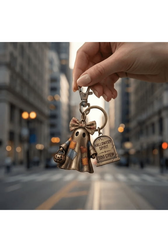 Funny 3D Keychain Gifts for Women & Men | Halloween Spirit Boo Crew Key Rings | Helloween Key Charm Vintage Accessory