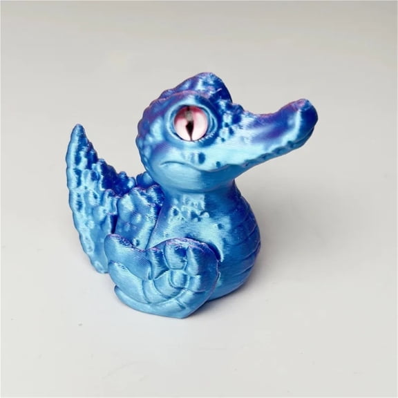 Funny 3D Printing Cute Crocodile Duck Figure Home Decorations Joints Movable Realistic Eyes Mini Duck Animal Toy Children Gifts