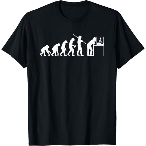 Funny 3D Printing Evolution Joke Gift for Men T-Shirt