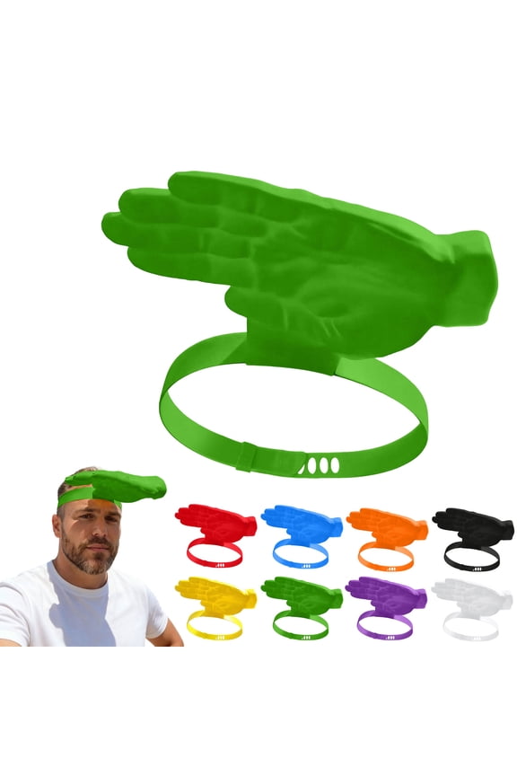Funny 3D Visor Fun Sun Visor Palm Shaped Sun Visor Hands Free Hand Shade Hat Hand Shadow Hat Palm Sized Sun Hat Adjustable Headband for Outdoor Use
