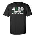 thumbnail image 1 of Funny 4/20 Never Remember Adult Unisex Short Sleeve T-Shirt-Black-XXXL, 1 of 4