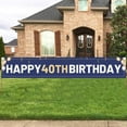 thumbnail image 1 of Funny 40th Birthday Banner Lordy Lordy Look Who's Forty Yard Sign Black and Gold 40 Birthday Party Decorations for Outdoor Lawn, 1 of 4