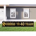 thumbnail image 1 of Funny 40th Birthday Banner Lordy Lordy Look Who's Forty Yard Sign Black and Gold 40 Birthday Party Decorations for Outdoor Lawn, 1 of 4