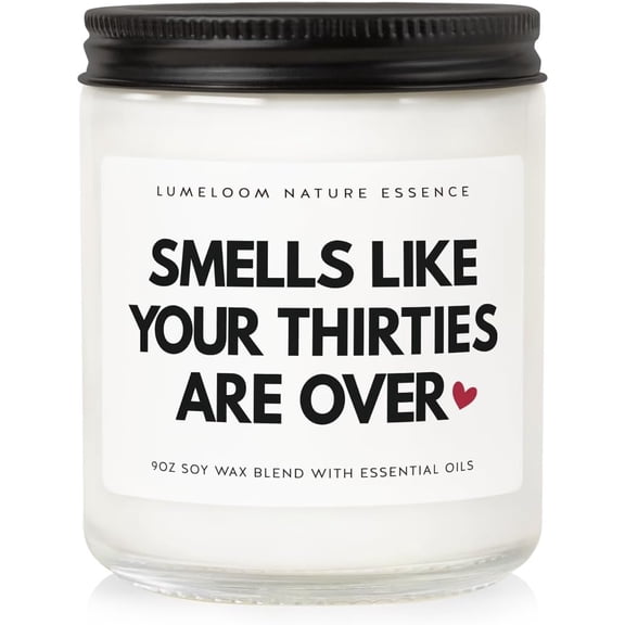 Funny 40th Birthday Gifts for Women, Men, 9oz Lavender Scented Soy Wax Candle, 1986, 40th Birthday Decorations for Women, Men, 40 Year Old Gifts for Wife, Husband, Sister, Daughter, Her, Him