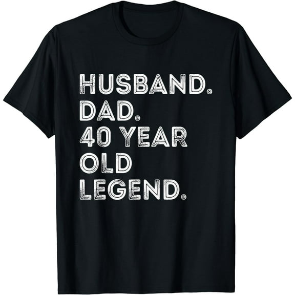 Funny 40th Birthday Husband Dad 40 Year Old Legend Dad 1980 T-Shirt