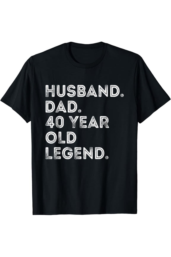Funny 40th Birthday Husband Dad 40 Year Old Legend Dad 1980 T-Shirt