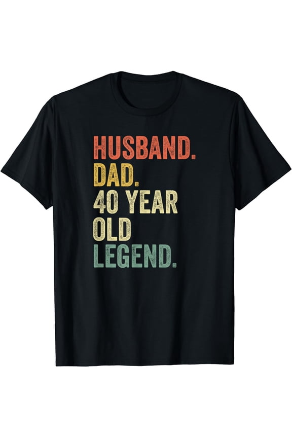 Funny 40th Birthday Shirts For Men Gifts Vintage Dad 1980 T-Shirt