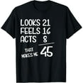 thumbnail image 1 of Funny 45 Year Old 45th Birthday Born In 1980 T-Shirt, 1 of 5