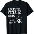 thumbnail image 1 of Funny 45 Year Old 45th Birthday Born In 1980 T-Shirt, 1 of 6
