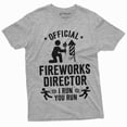 thumbnail image 1 of Funny 4Th Of July T-Shirt Fireworks Director I Run You Run Party Tee Shirt (X-Large Grey), 1 of 6