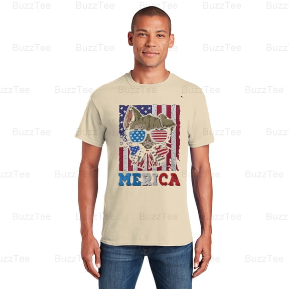 Funny 4th July Merica American Cat Lover Feline Patriotic Graphic T-Shirt Unisex, up to 5XL