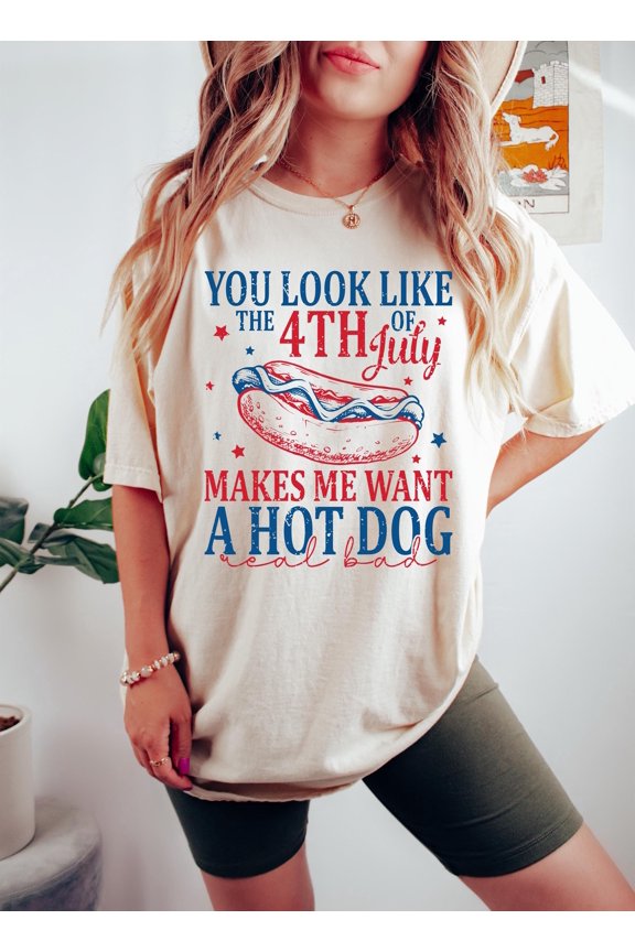 Funny 4th of July Shirt, Hot Dog Real Bad Tee, Patriotic Quote T-Shirt, Independence Day Humor, USA BBQ Graphic Tee, July Fourth Outfit, Unisex T-Shirt