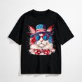 thumbnail image 1 of Funny 4th of July Cat GraphicsFunny 4th of July Cat Graphic T-Shirt, 1 of 7