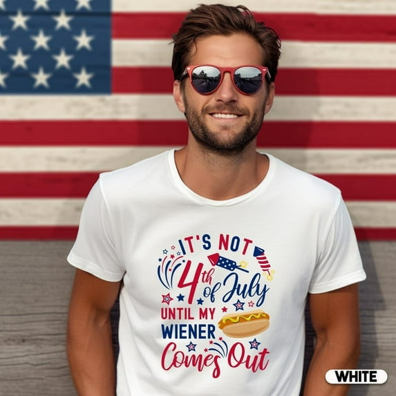 Funny 4th of July Couple Shirts – Matching Hot Dog & Drinking Tees for Him and Her – Patriotic USA T-Shirts