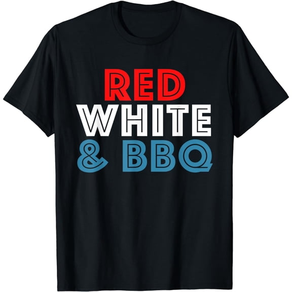 Funny 4th of July Fourth Retro USA Red White BBQ T-Shirt