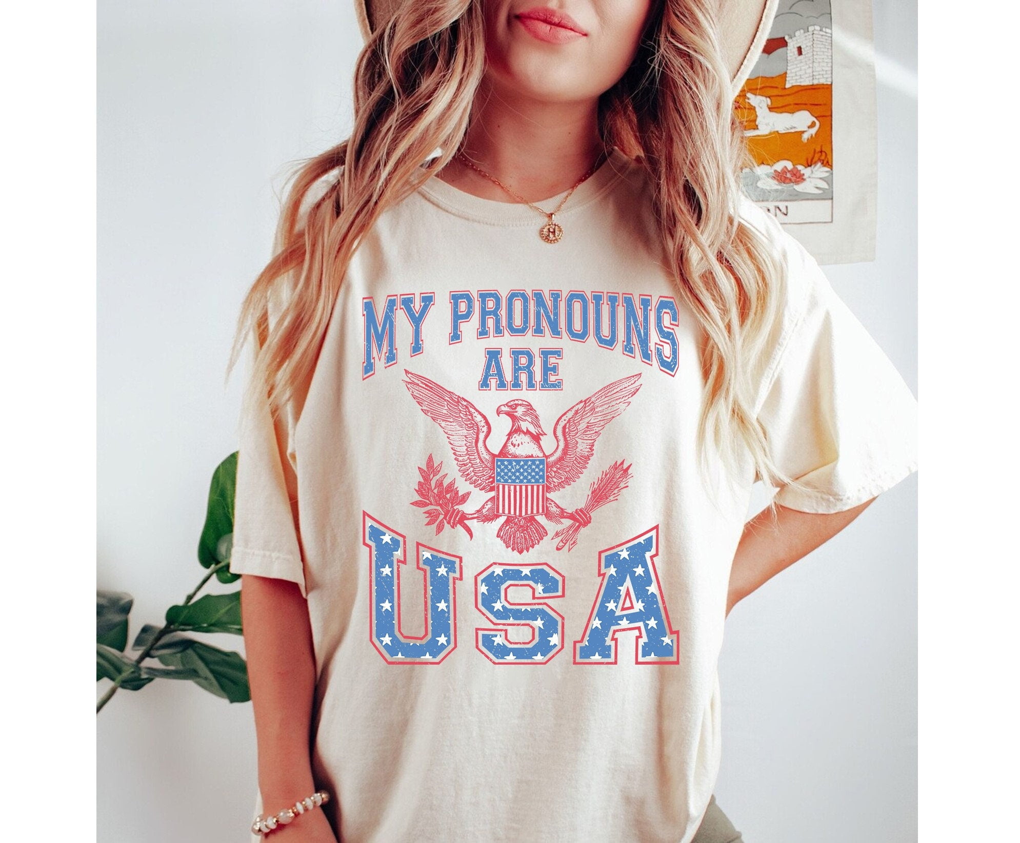 Funny 4th of July Shirt, My Pronouns are USA Shirt, American Flag Shirt ...