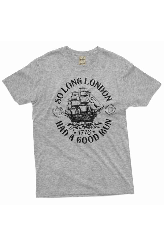 Funny 4th of July Tee shirt Long had a good run independence day 1776 Patriotic USA tee shirt (Medium Grey)